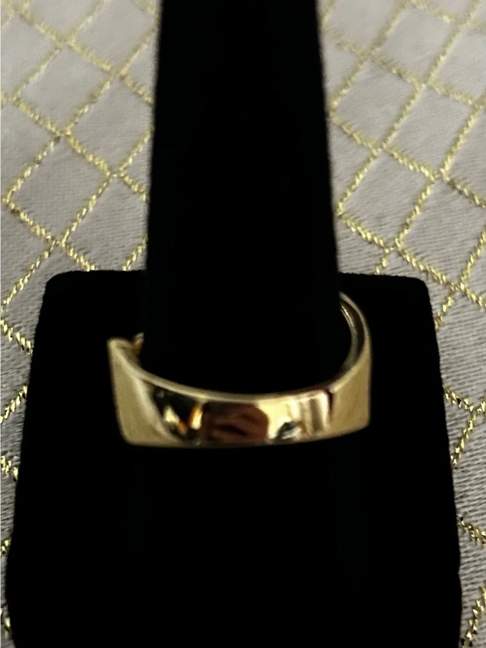 Gold Plated Multi-Row Crystal Accent Women's Ring